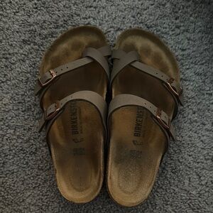 Birkenstock Taupe Double-Strap Sandals